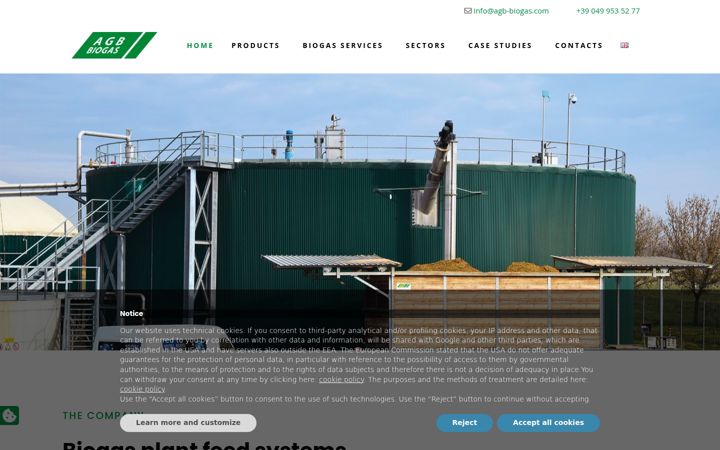 Екранна снимка на agb-biogas.com