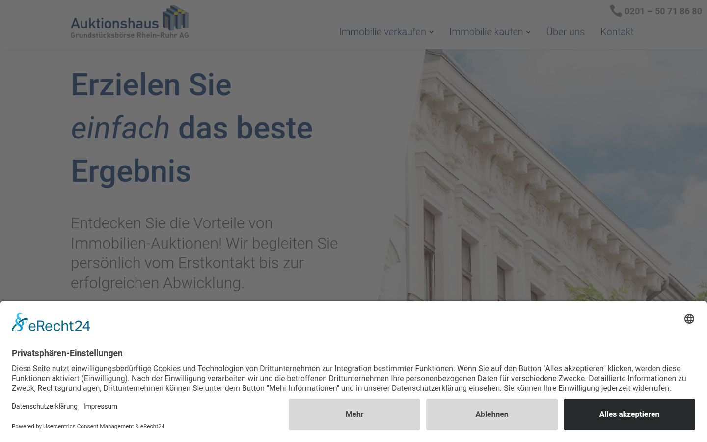 Screenshot of the consent banner shown before any interaction