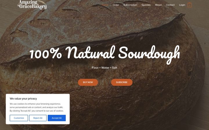 Screenshot of agbakery.co.uk