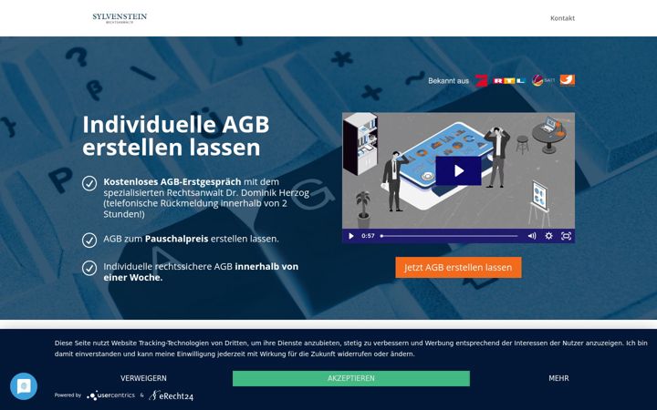 Screenshot of agbanwalt.de