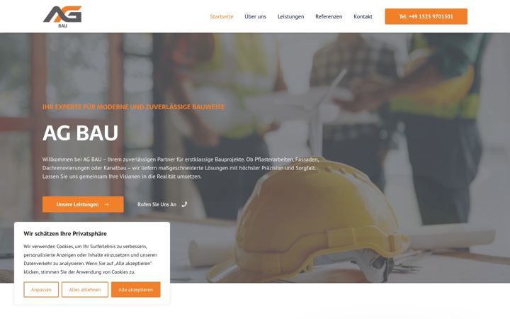 Screenshot of agbau-profi.de