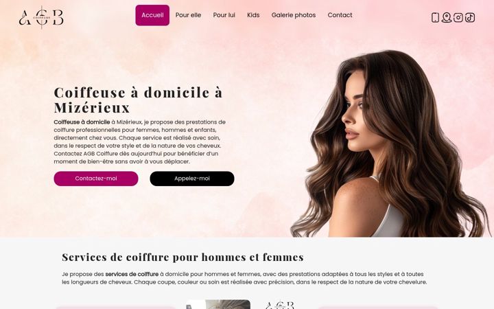 Screenshot of agbcoiffure.fr