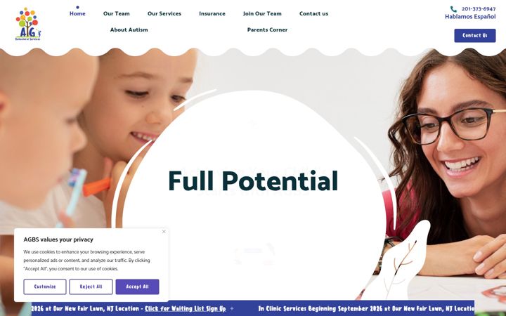 Zrzut ekranu agbehavioralservices.com