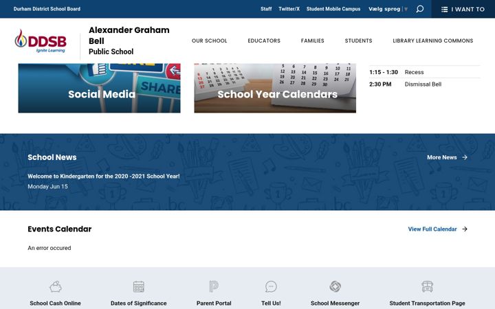Screenshot of agbell.ddsb.ca
