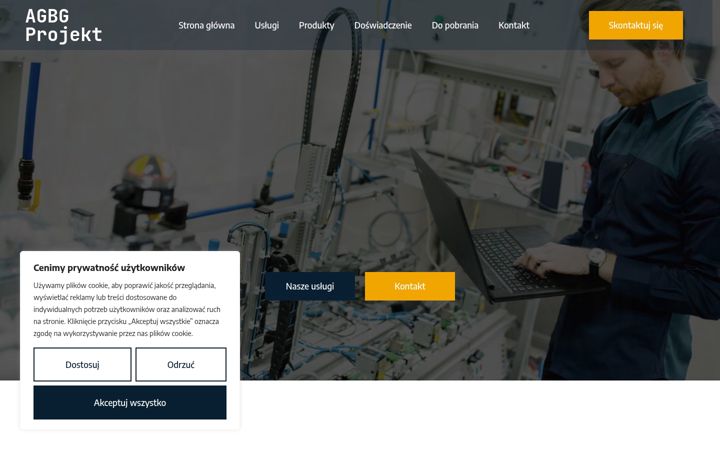 Kuvakaappaus sivustosta agbgprojekt.pl