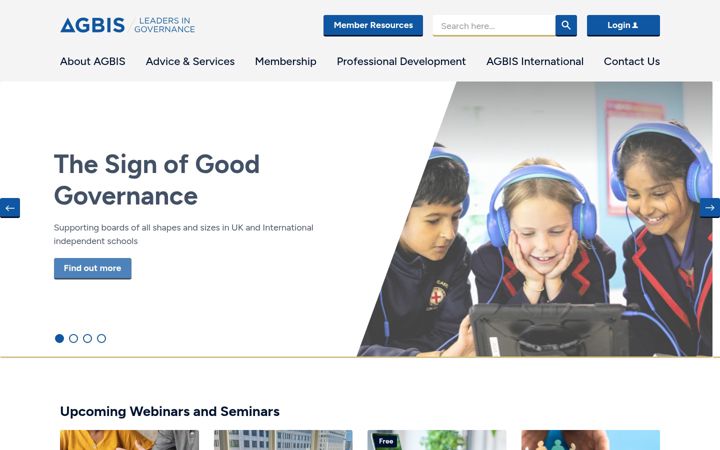 Screenshot van agbis.org.uk