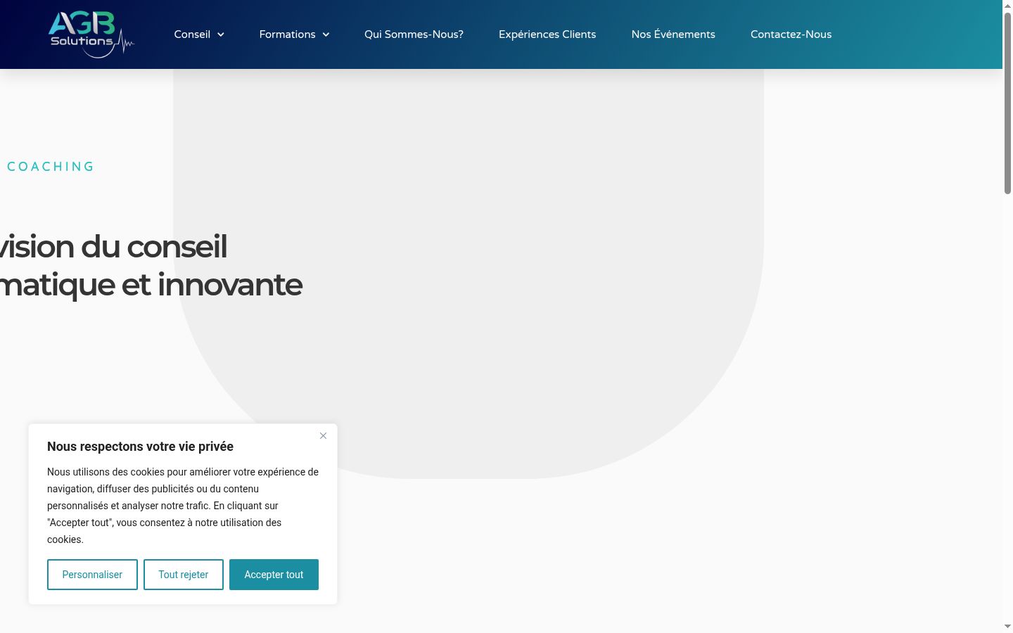 Screenshot tal-banner tal-kunsens muri qabel kwalunkwe interazzjoni