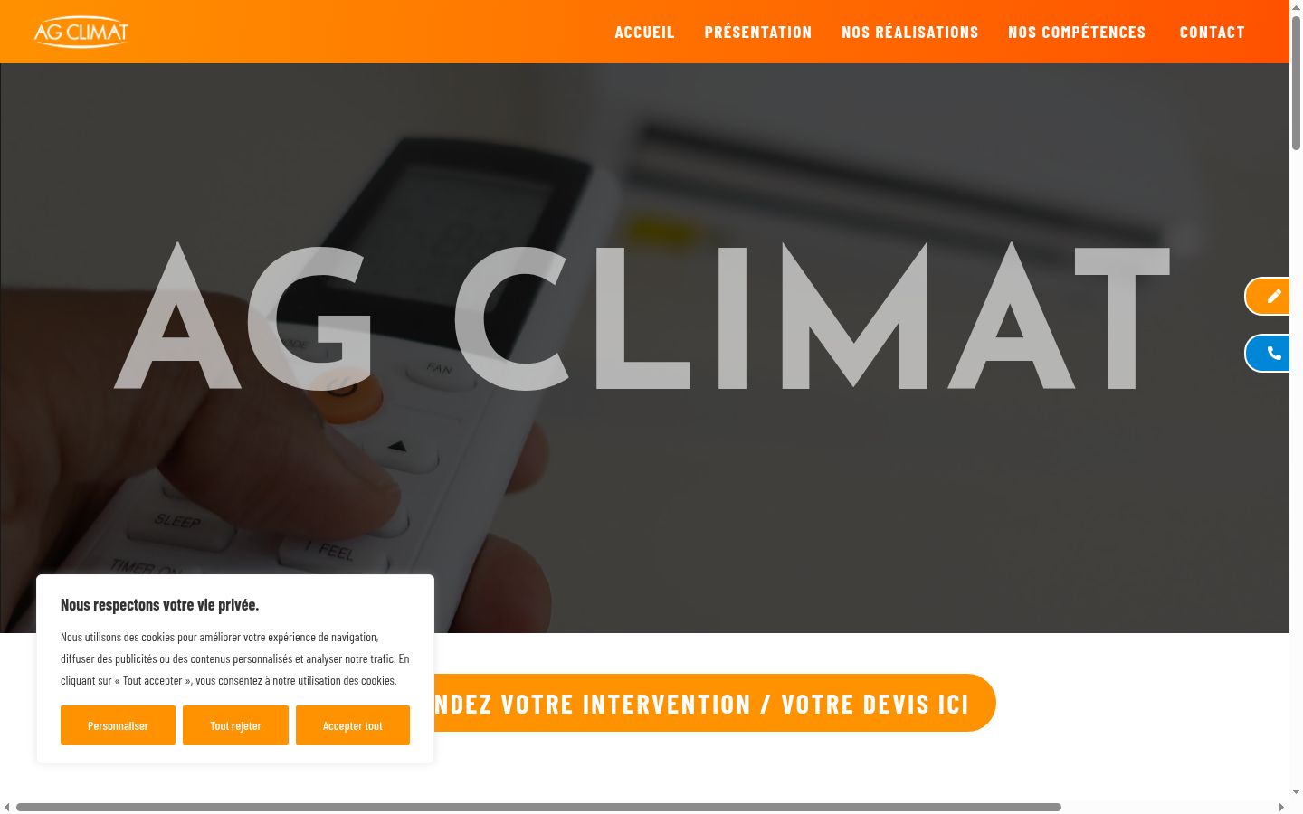 Captura de ecrã do banner de consentimento apresentado antes de qualquer interação
