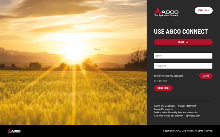 Screenshot of agcoconnect.com