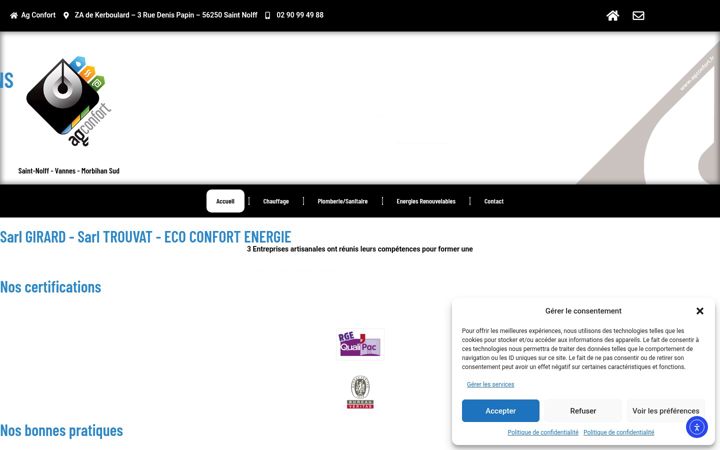 Screenshot ta' agconfort.fr