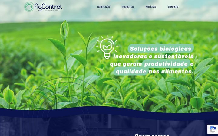 Capture d'écran de agcontrolbio.com.br