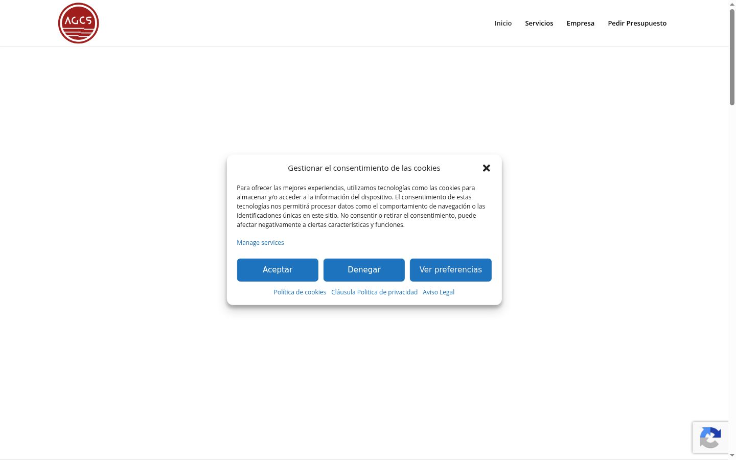 Screenshot del banner di consenso mostrato prima di qualsiasi interazione