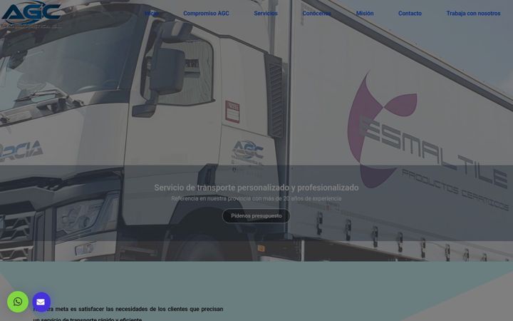 Screenshot ta' agctranslogistica.com