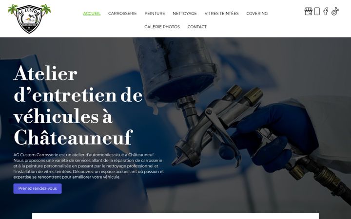 Screenshot ta' agcustomcarrosserie.fr