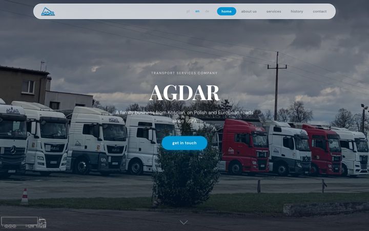 Screenshot of agdar-logistyka.pl