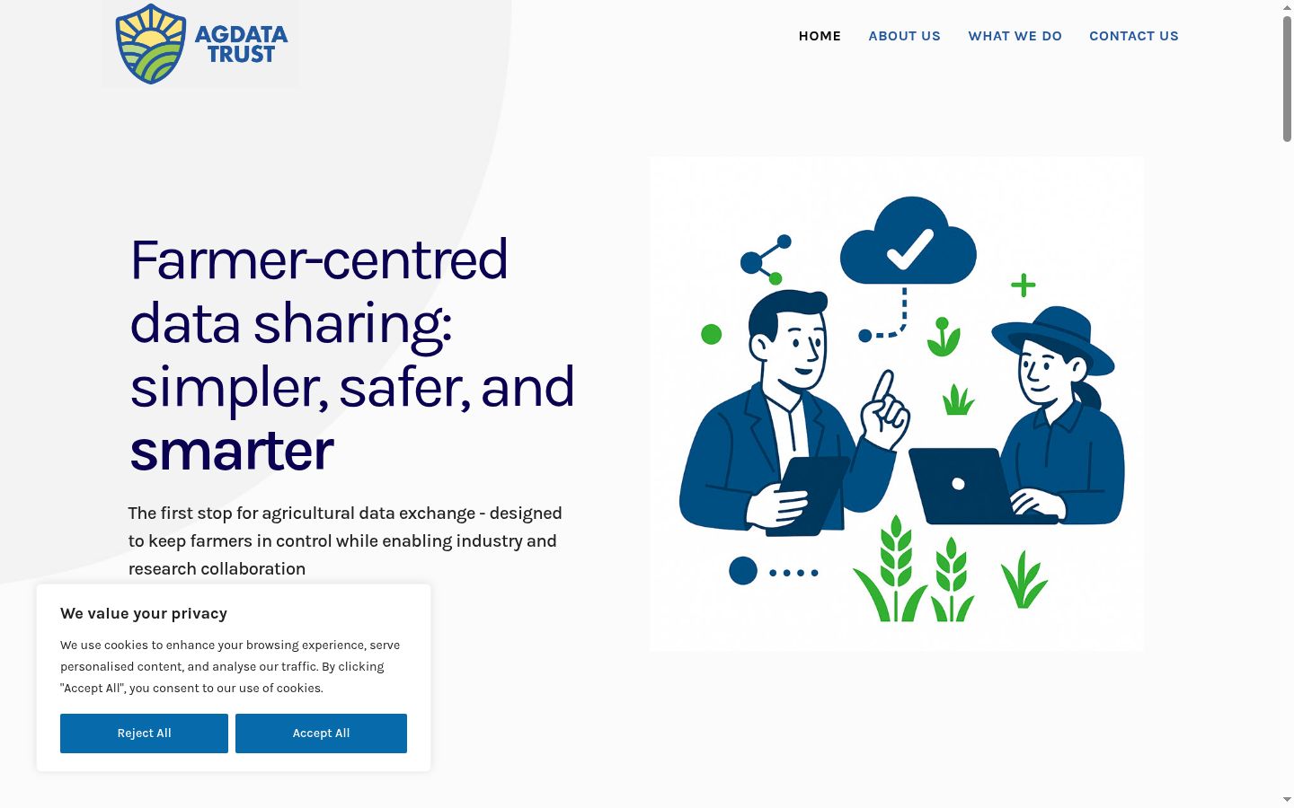 Captura de ecrã do banner de consentimento apresentado antes de qualquer interação
