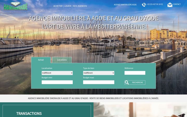 Screenshot of agde-immobilier.com