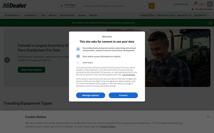 Screenshot of agdealer.com