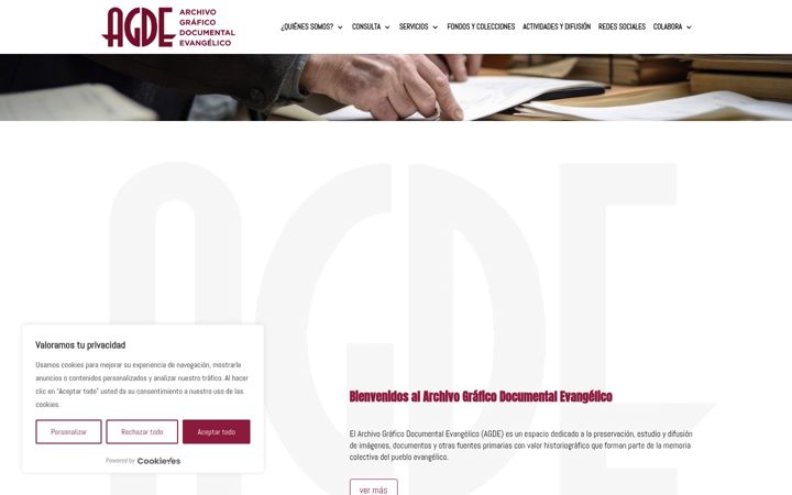 Screenshot of agdearchivo.org
