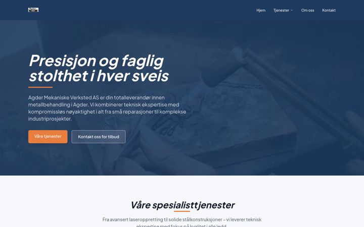 Ekraanipilt saidist agdermekaniskeverksted.no