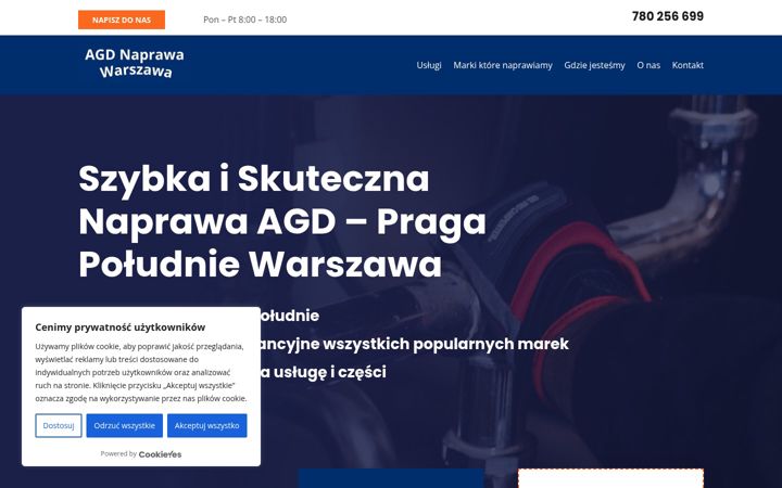 Screenshot του agdnaprawa-warszawa.pl