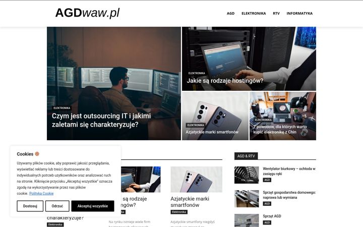 Screenshot of agdwaw.pl