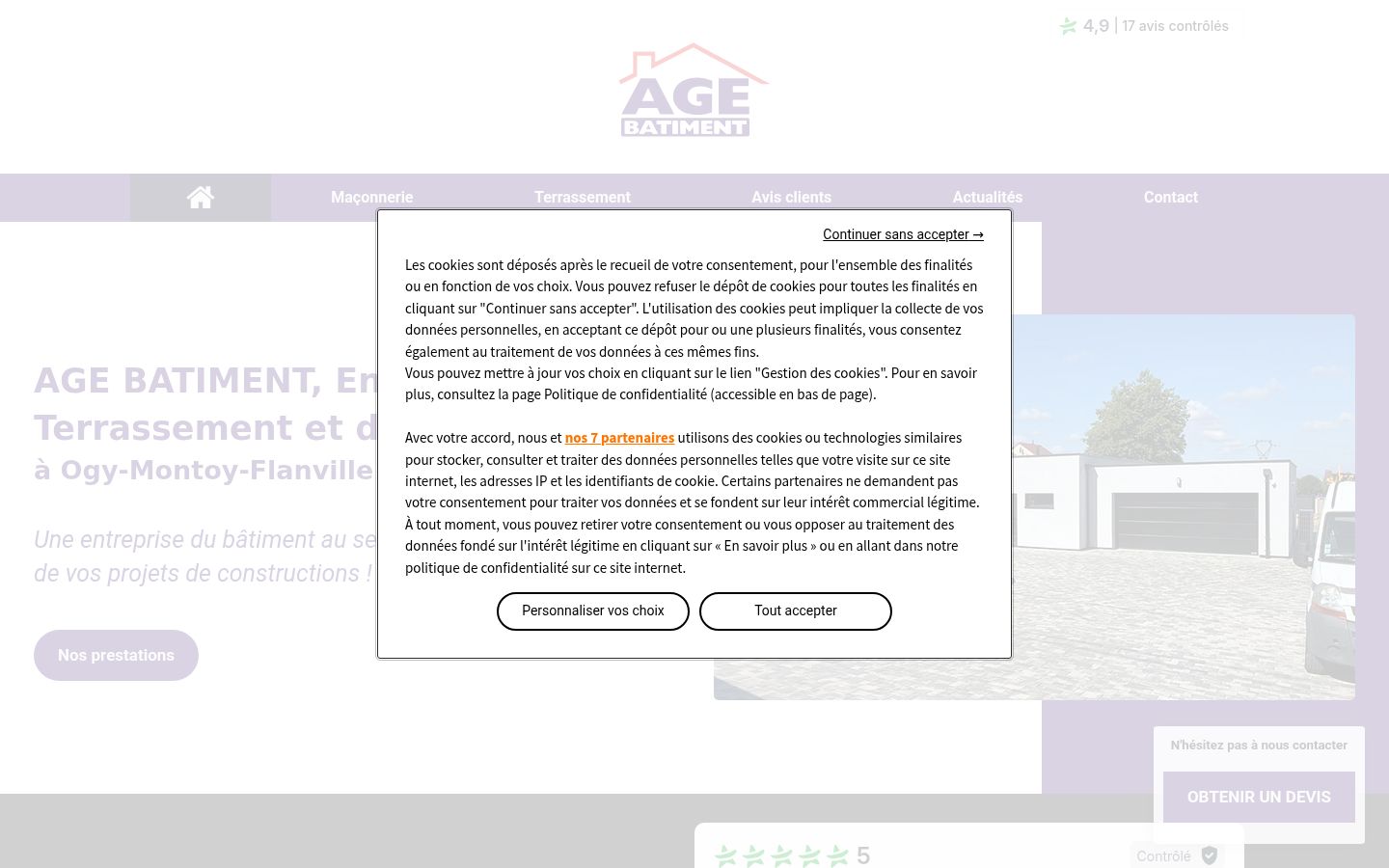Screenshot tal-banner tal-kunsens muri qabel kwalunkwe interazzjoni