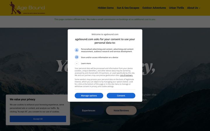 Screenshot of agebound.com