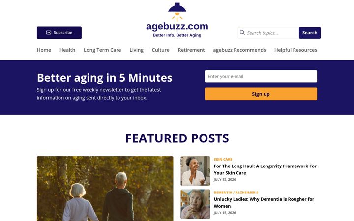 Screenshot of agebuzz.com