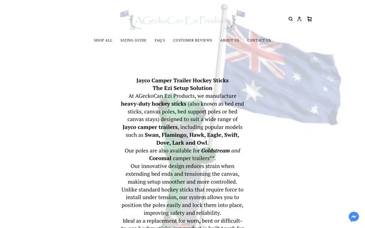 Screenshot of ageckocan.com.au