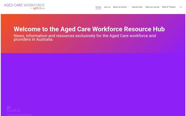 Screenshot of agedcareworkforce.com