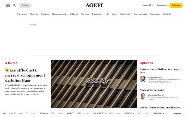 Screenshot of agefi.com