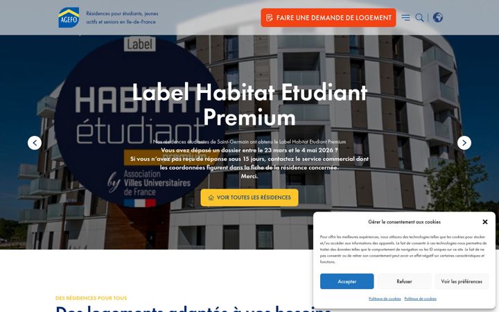 Екранна снимка на agefo.com
