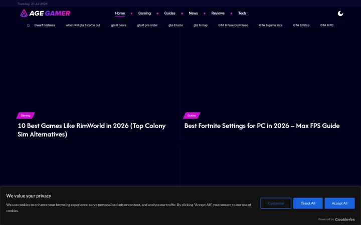 Screenshot of agegamer.com