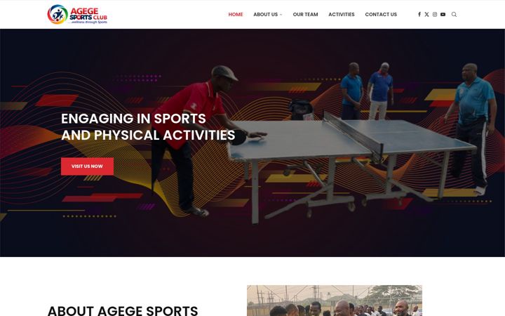 Screenshot of agegesportsclub.com