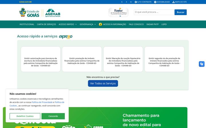 Screenshot of agehab.go.gov.br