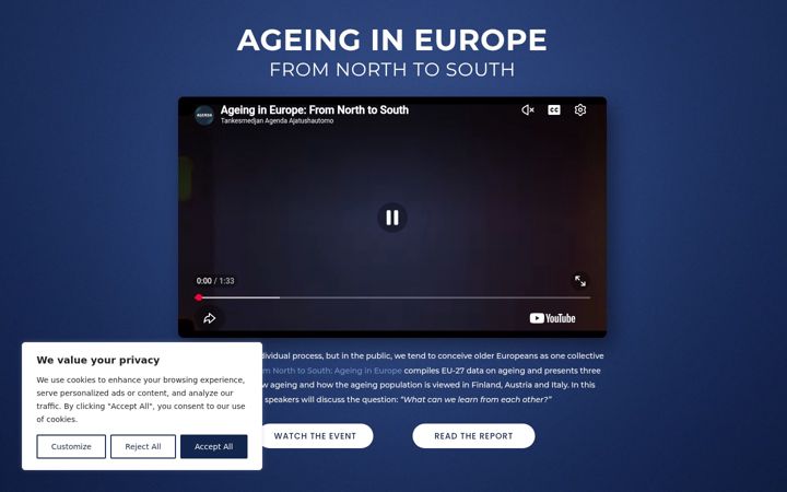 Screenshot of ageingineurope.eu