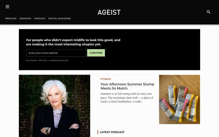 Ekrānuzņēmums no ageist.com