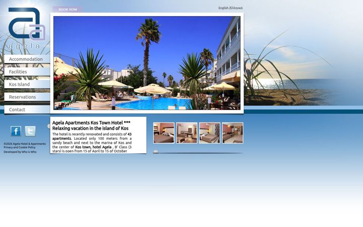 Screenshot of agela-apartments.gr