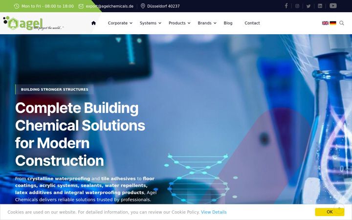 Screenshot of agelchemicals.de