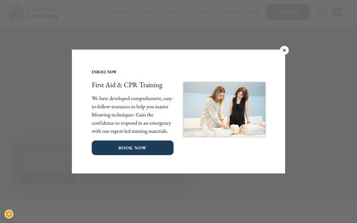 Screenshot von agelesslearningcourses.com
