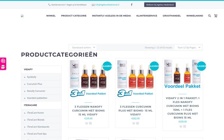 Screenshot stránky agelessnederland.nl
