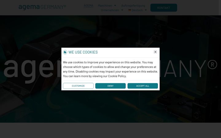 Screenshot von agema-germany.de