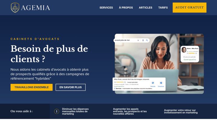 Screenshot of agemia.fr