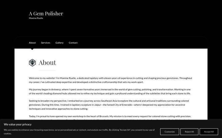 Screenshot of agempolisher.com