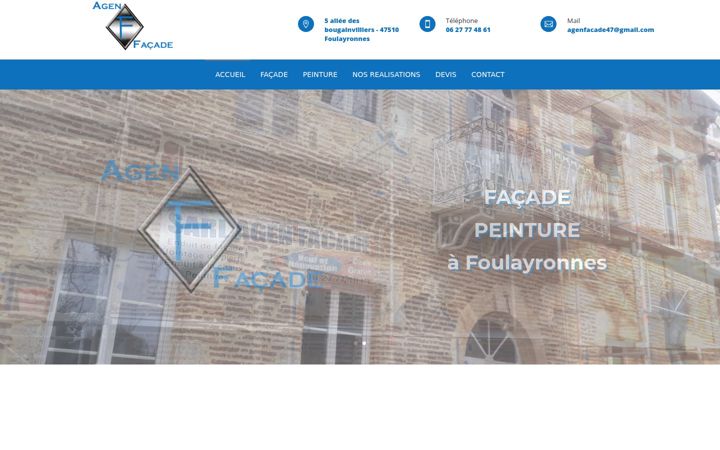 Screenshot stránky agen-facade.com