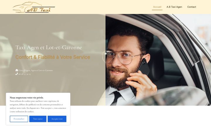 Screenshot of agen-taxi.fr