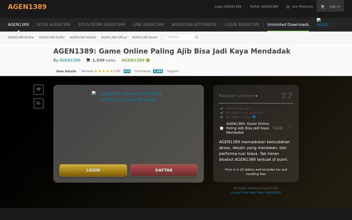 Screenshot of agen1389.com