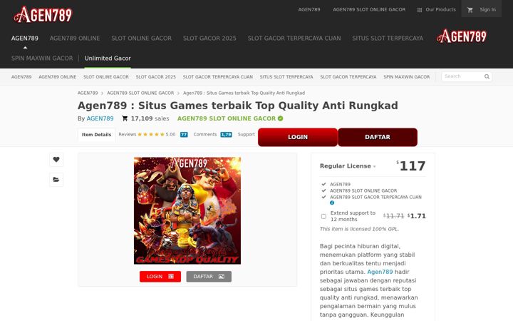 Screenshot stránky agen789vip.com