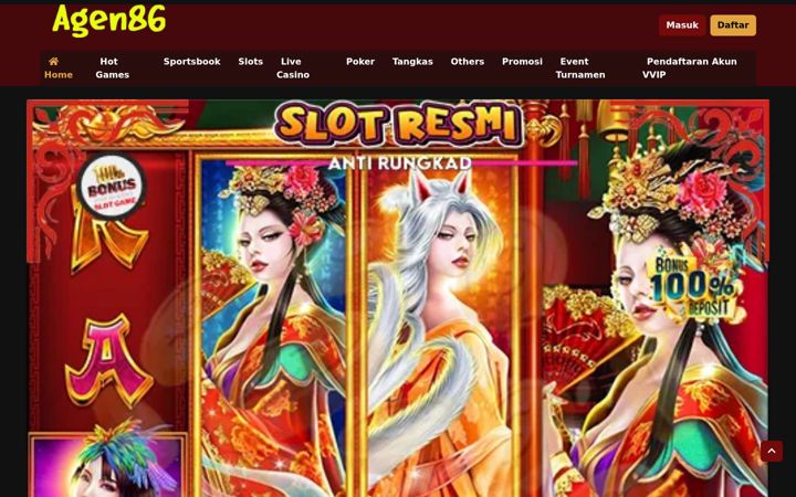 Screenshot of agen86.org